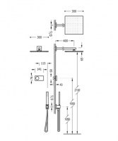 KIT DUCHA TERMOSTATICA ELECTRONICA TRES GRIFERIA